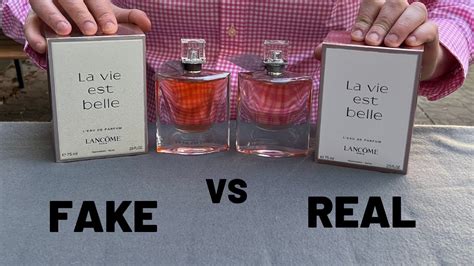 Lancome La vie est belle perfume real vs fake. How to spot fake Lancome 